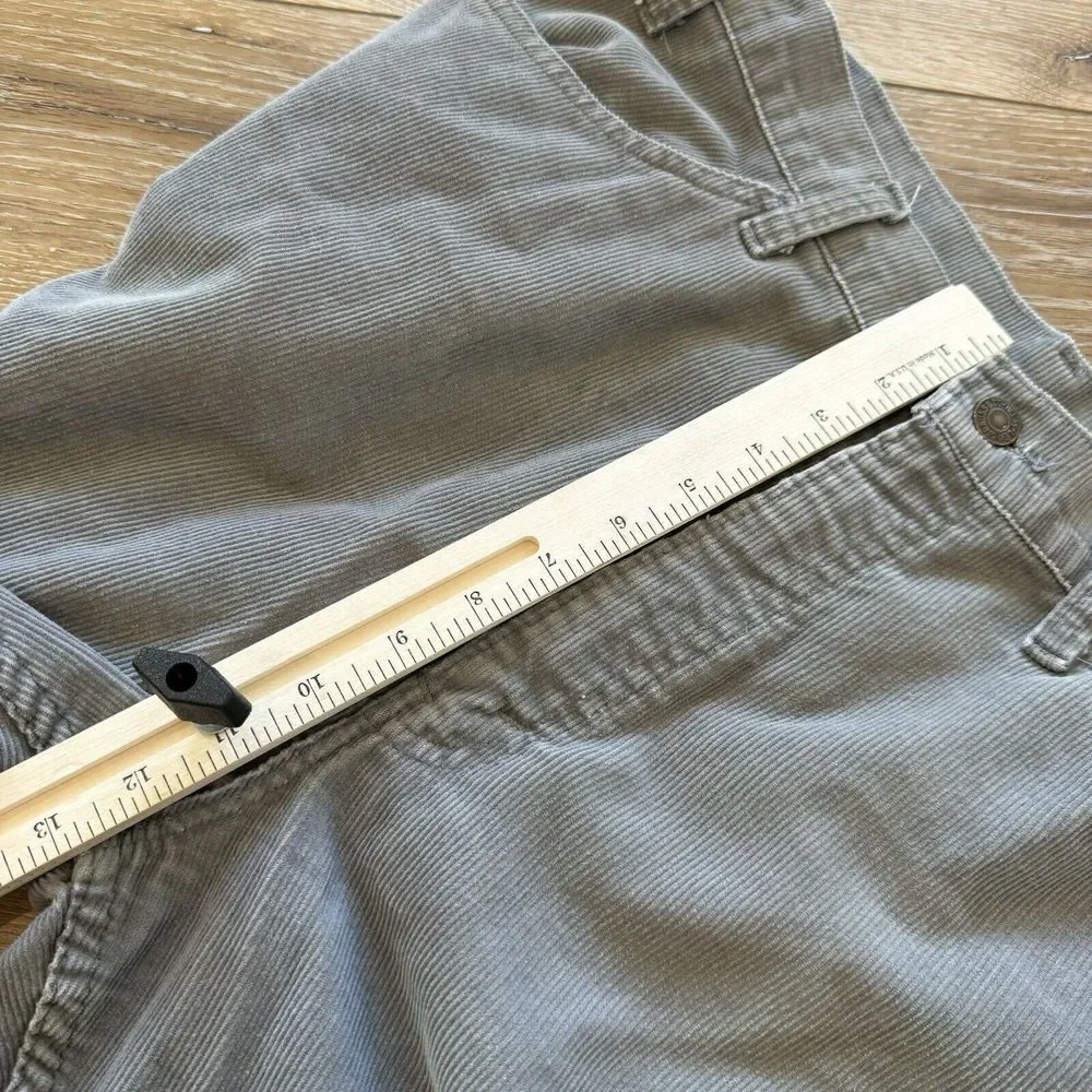 Vintage Levi's 515 Corduroy Jeans Mens 34‎ x 33 Gray USA Made 90s Cords